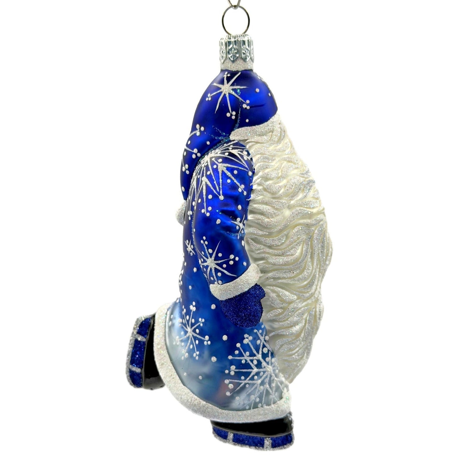 Patricia Breen Off to the Pond Skating Santa Snowflakes Christmas Ornament 2433