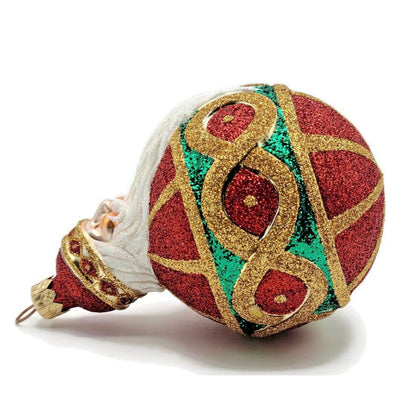 Patricia Breen Hollstrom Santa Claus Red Gold Christmas Holiday Tree Ornament