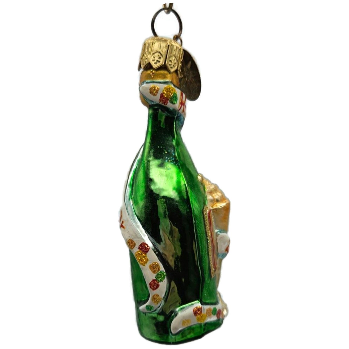 Christopher Radko 2000 Cheers Green Champagne Bottle New Year Ornament 99-285-0