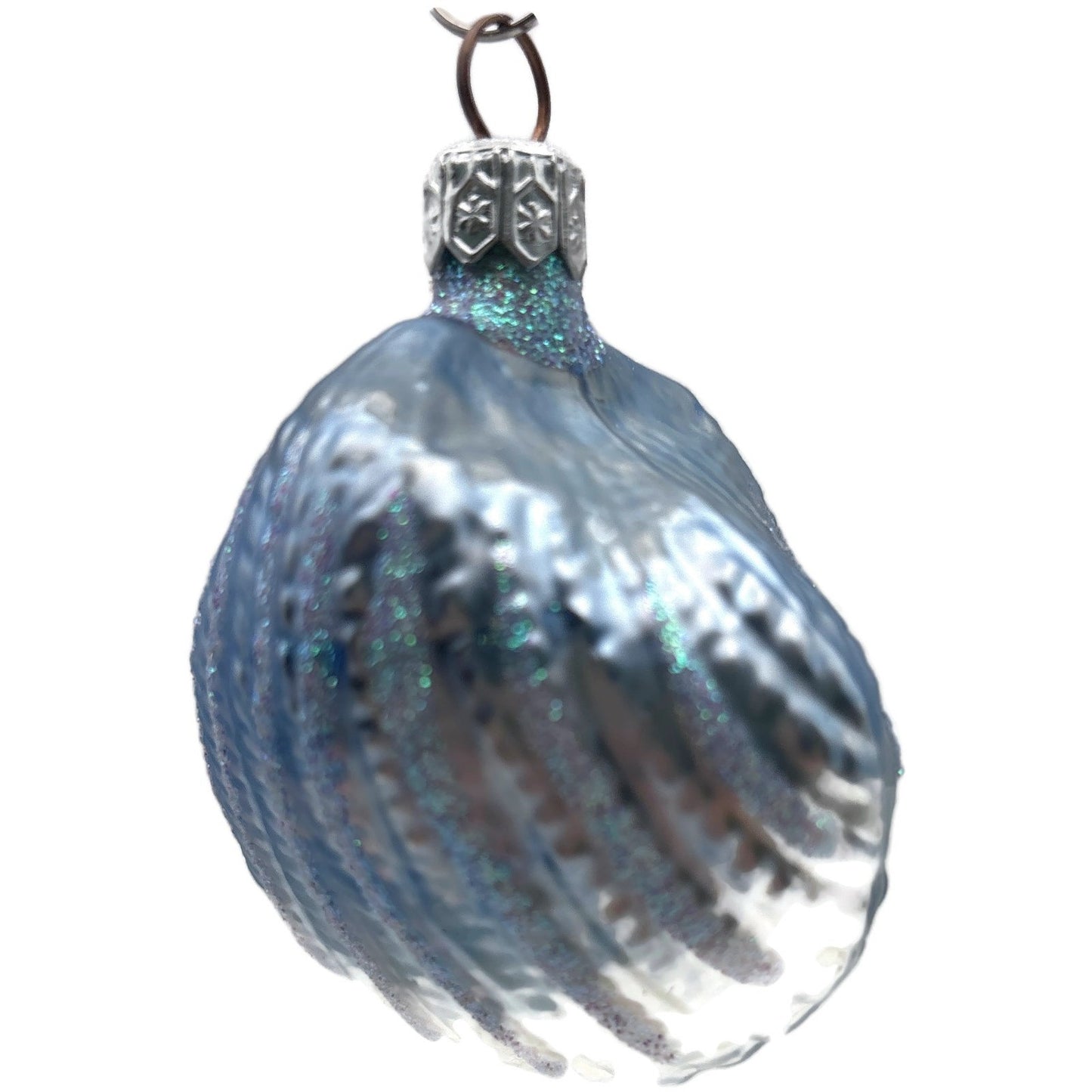 Patricia Breen A Walk On The Beach Blue Shell Summer Nautical Christmas Ornament