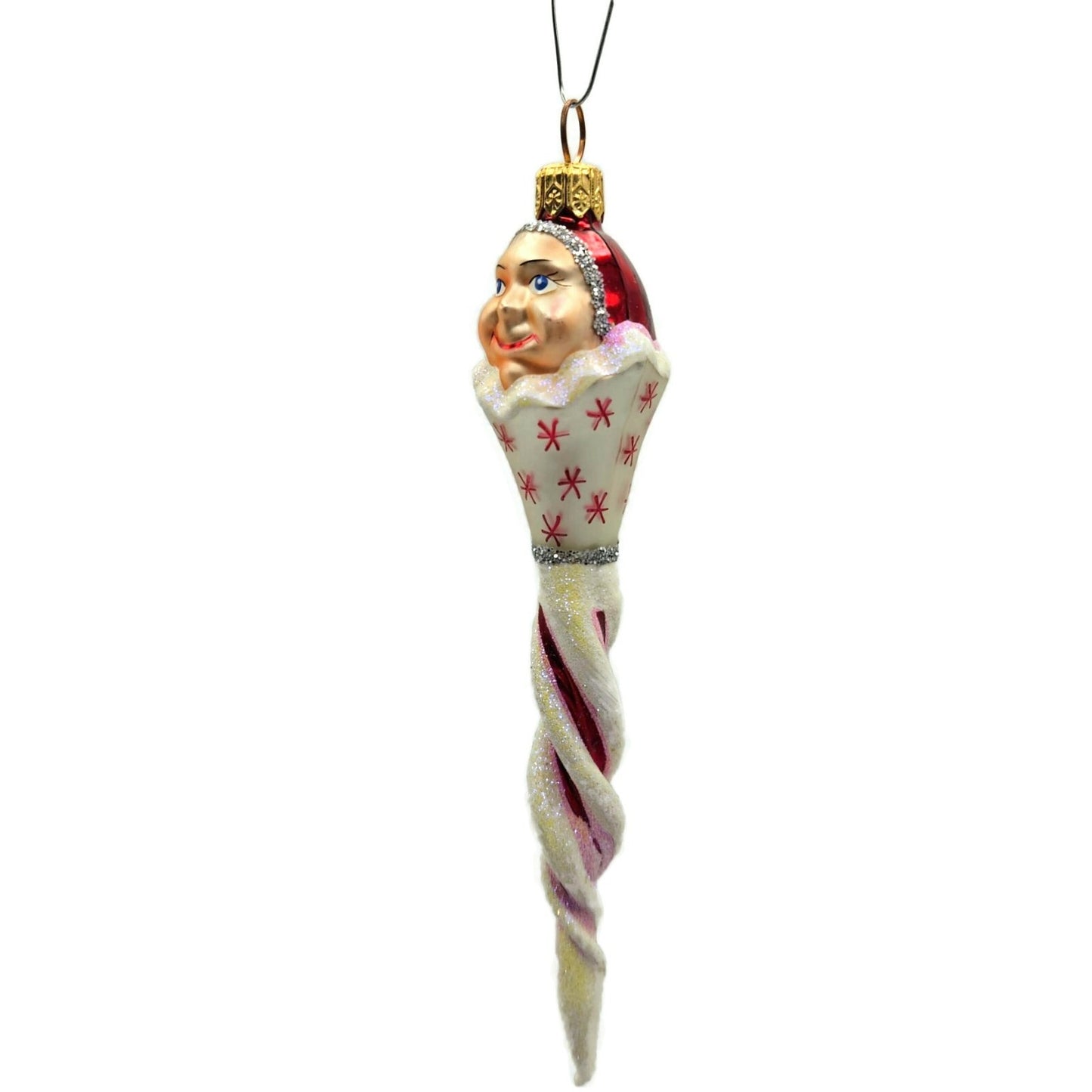 Christopher Radko Jack Frost Jr Red Snow Twist Christmas Tree Ornament 98-265-0