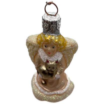 Patricia Breen Angel Pink from Quartet Of Angel Pastel Kitten Christmas Ornament