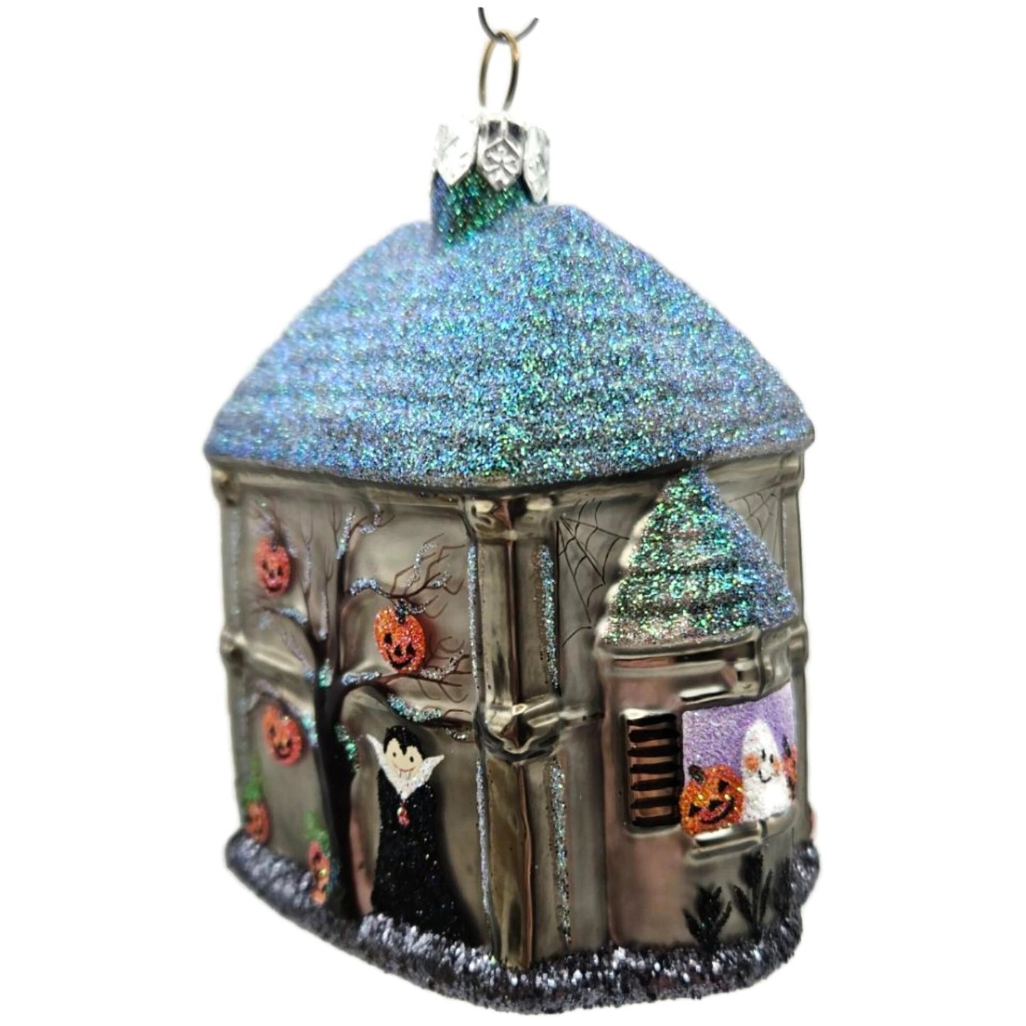 Patricia Breen Halloween Boo Manor Pumpkins Silver Ghosts Christmas Ornament