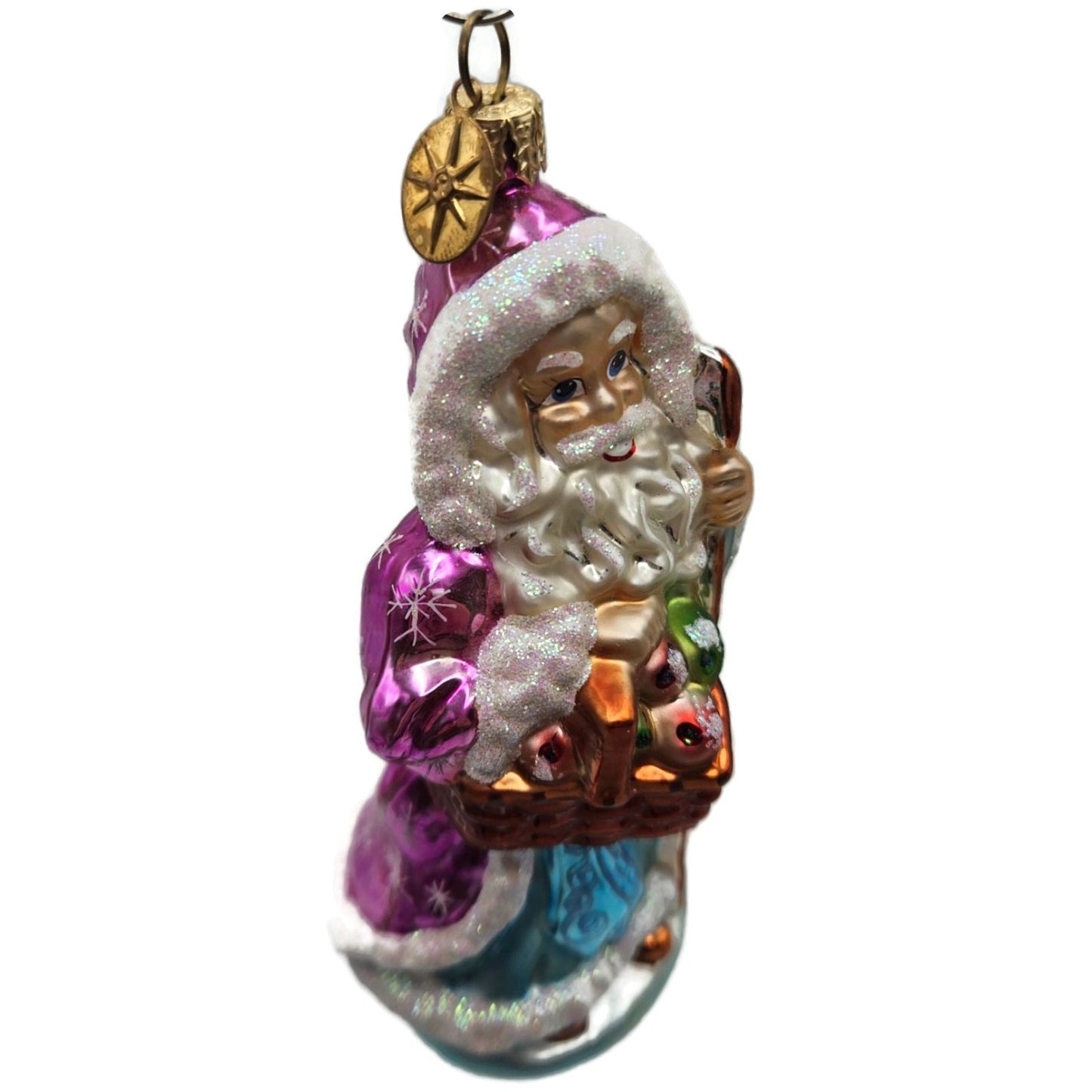 Christopher Radko St. Nick Longaberger Basket Christmas Tree Ornament 01-LON-04