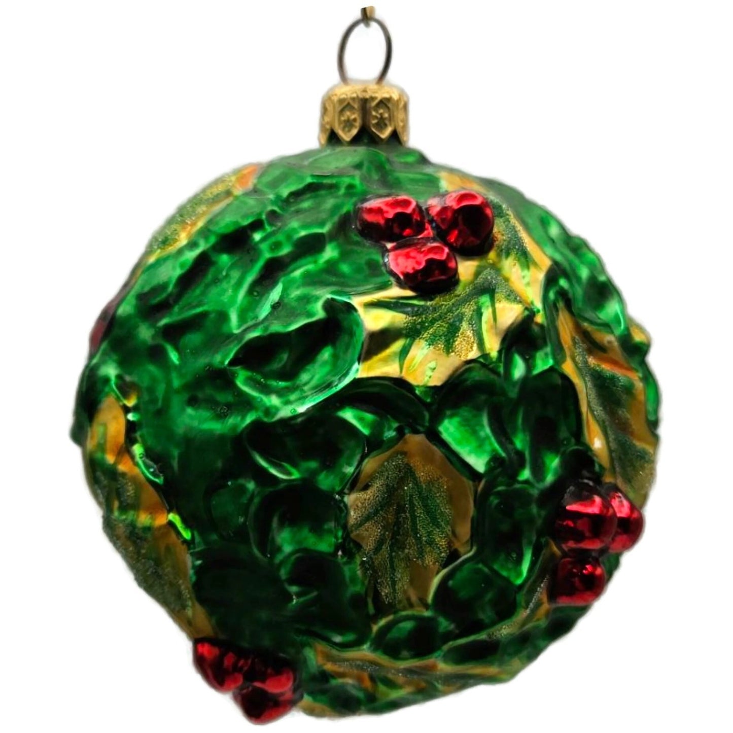 Christopher Radko Holly Frost Berry Green Christmas Tree Ornament 97-135-0