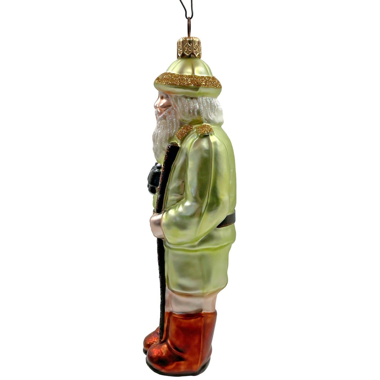 Patricia Breen Safari Santa Claus Khaki Africa Green Christmas Tree Ornament