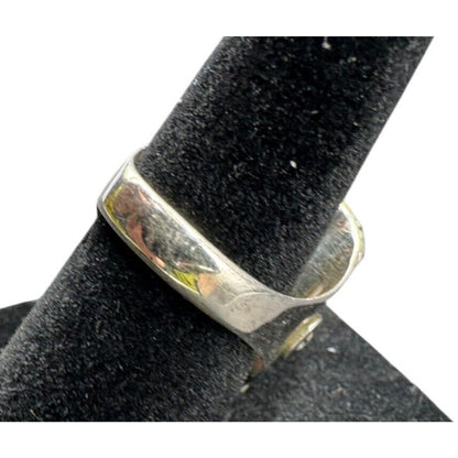 925 Sterling Silver Ring India Square Rose Quartz Crystal Gemstone Ornate Size 8