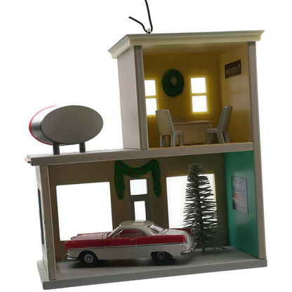 Hallmark Andys Car Lot Nostalgic Houses Shops 2014 Christmas Keepsake Ornament