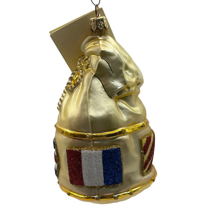Patricia Breen Santas Duffel Bag Gold Flags Christmas Tree Decor Ornament