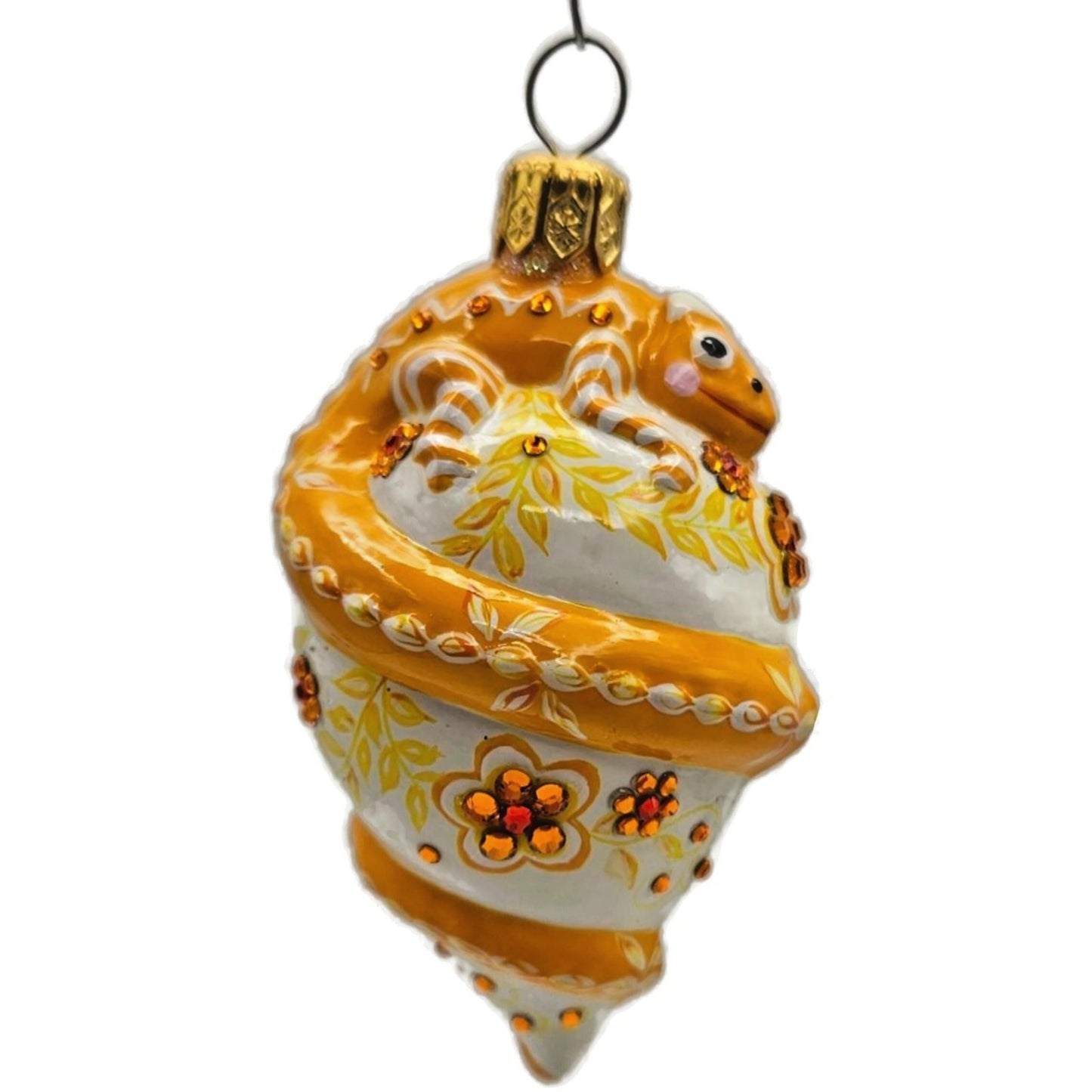 Patricia Breen Topping Chameleon Zalipie Persimmon Fall Christmas Tree Ornament