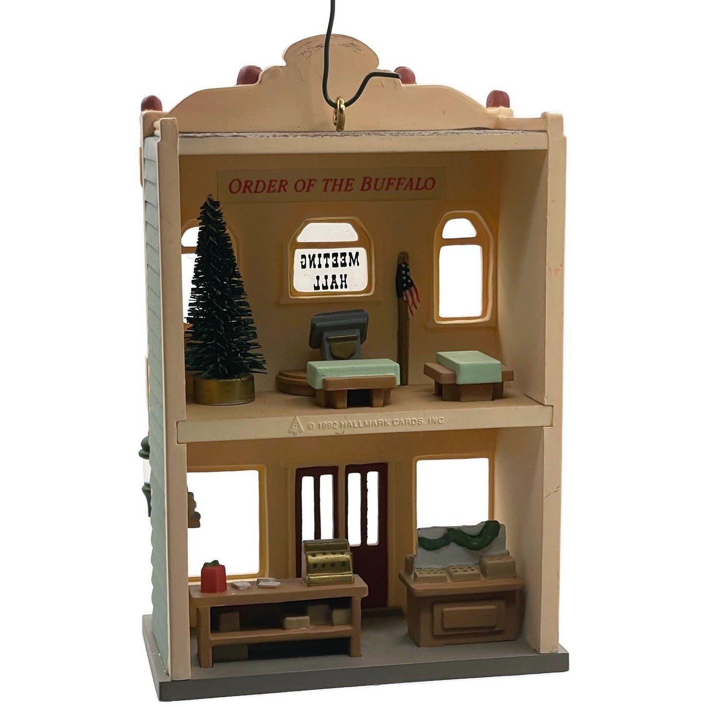 Hallmark Ornament Five and Ten Cent Store 1992 Nostalgic Christmas Village Tree