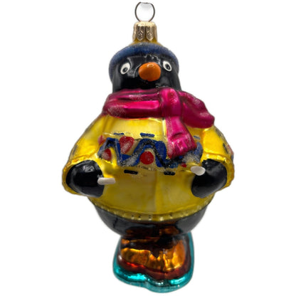 Christopher Radko Downhill Chilly Penguin Christmas Tree Ornament 98-218-0