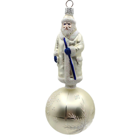 Patricia Breen Sojourning Santa Claus Pearl Traveling Christmas Tree Ornament
