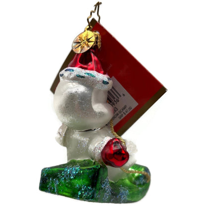 Christopher Radko Frosty Snow Scamp Snowman Glass Christmas Ornament 3011993