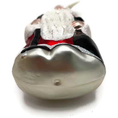 Patricia Breen Woodland Santa Claus Cherry Red Christmas Tree Ornament