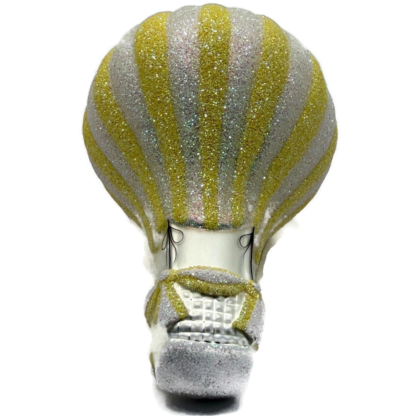 Patricia Breen Petite Balon Lemon Hot Air Balloon Yellow Striped Spring Ornament