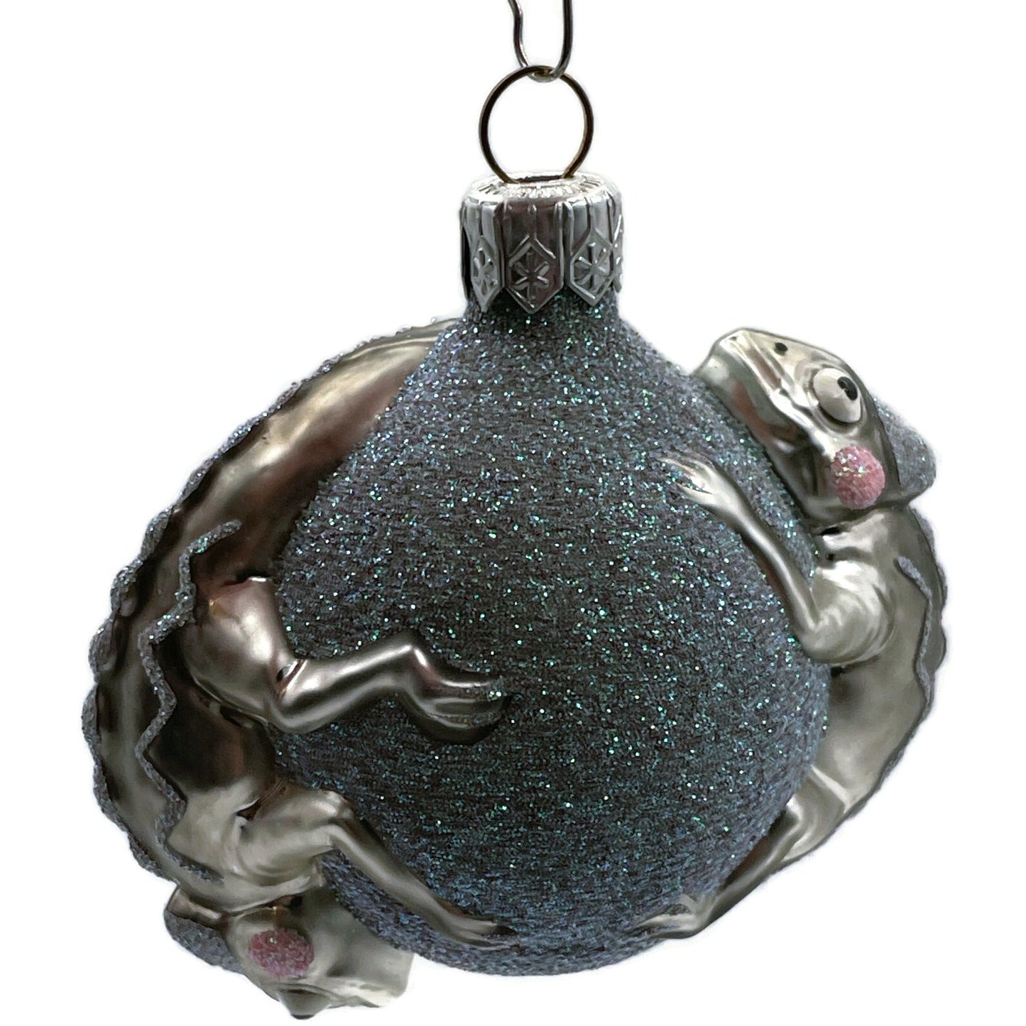 Patricia Breen Once Again For James Platinum Chameleon Christmas Tree Ornament