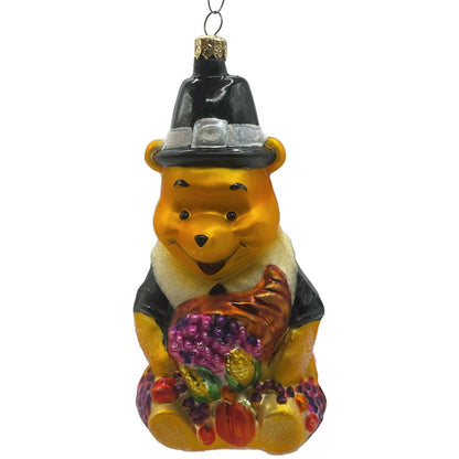Christopher Radko Thanksgiving Pilgrim Winnie The Pooh Disney Christmas Ornament
