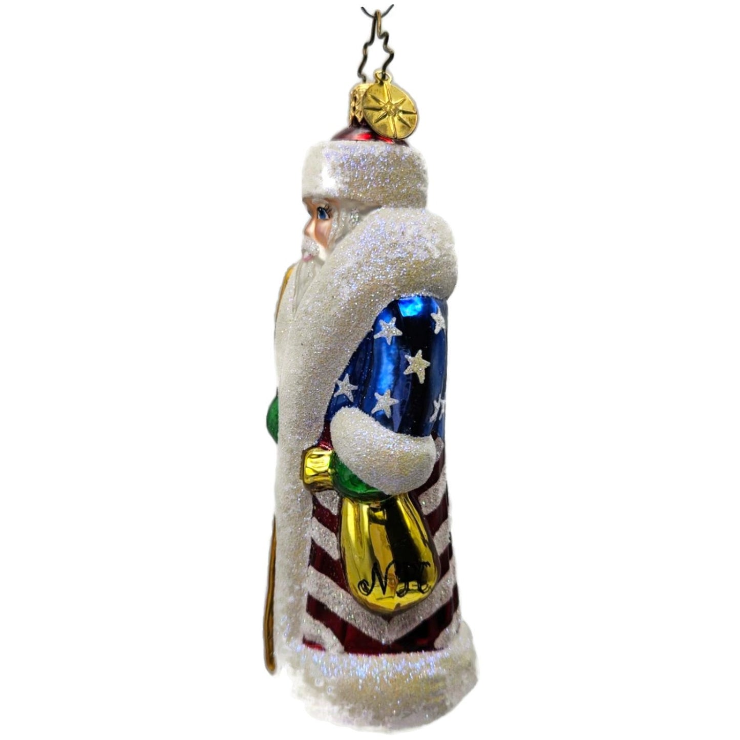 Christopher Radko Mini Patriotic Russian Santa Peace Christmas Ornament 3010749