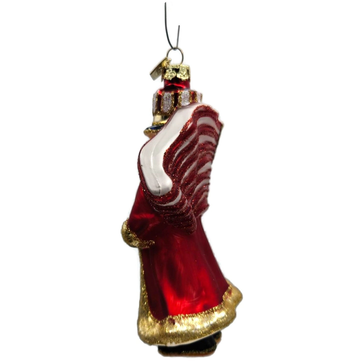 Kurt Adler Noble Gems Patriotic Santa Claus July 4th Glass Christmas Ornament