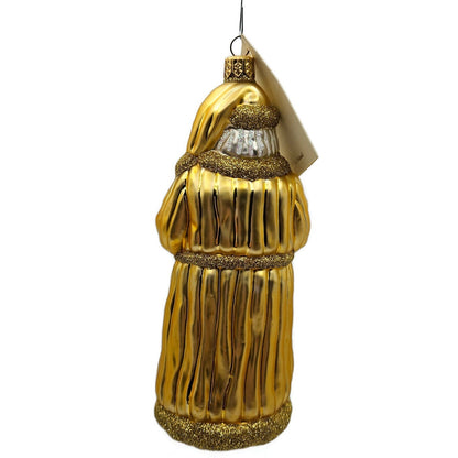 Patricia Breen Look and You Shall Find Him Gold Santa Christmas Tree Ornament