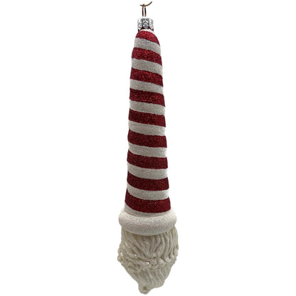 Patricia Breen Sucre Santa Claus Red White Peppermint Striped Christmas Ornament