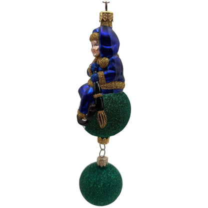 Patricia Breen Jingles The Elf Blue Suit Green Ball Christmas Ornament 9900HCB