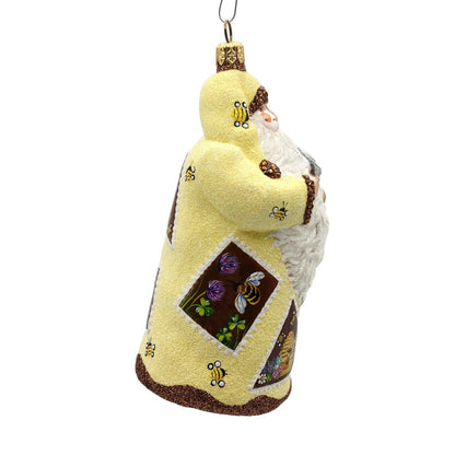 Patricia Breen Evans Santa Claus Bees Bug Stamps Christmas Holiday Tree Ornament
