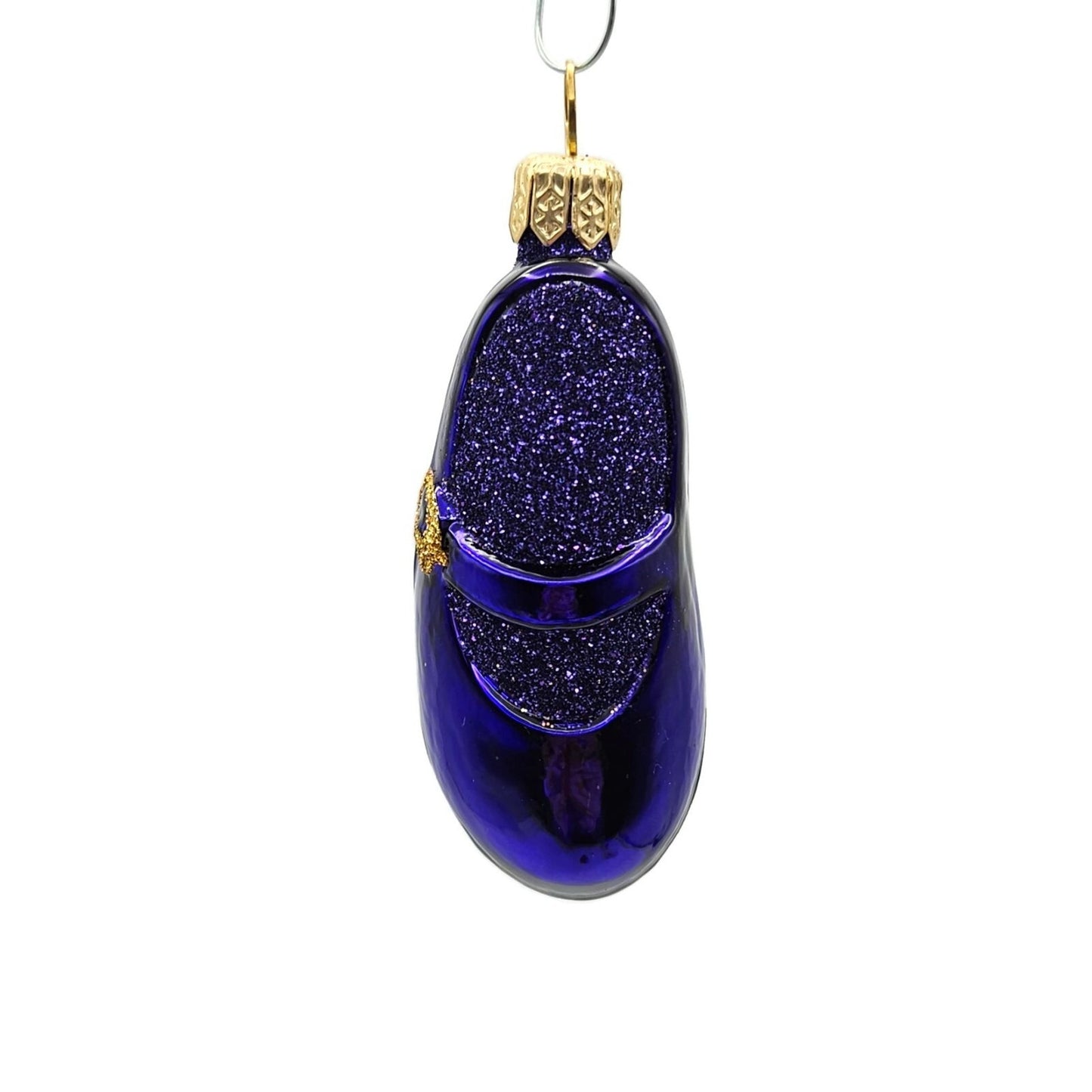 Patricia Breen Little Ones Shoe Purple Glittered Christmas Holiday Tree Ornament