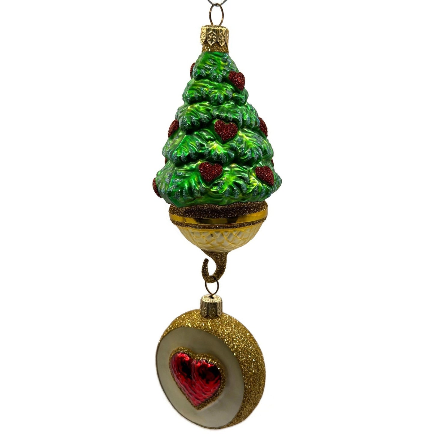 Patricia Breen Five Golden Rings Medallion 12 Days of Christmas Tree Ornament