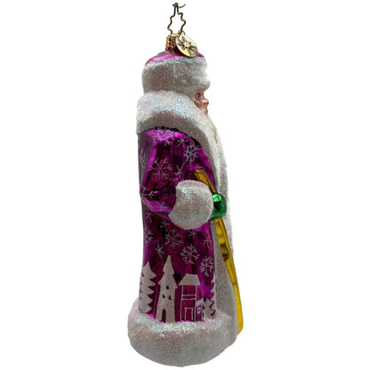 Christopher Radko Siberian Snow Nick Pine Creek Pink Christmas Ornament 3010336