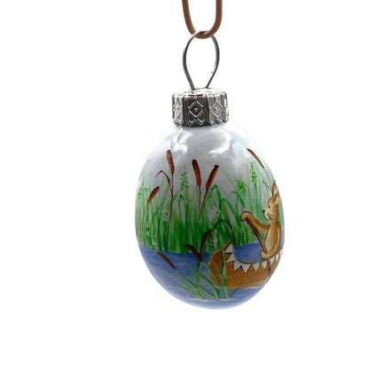 Patricia Breen Miniature Egg Questing Bunny Boat Easter Christmas Tree Ornament
