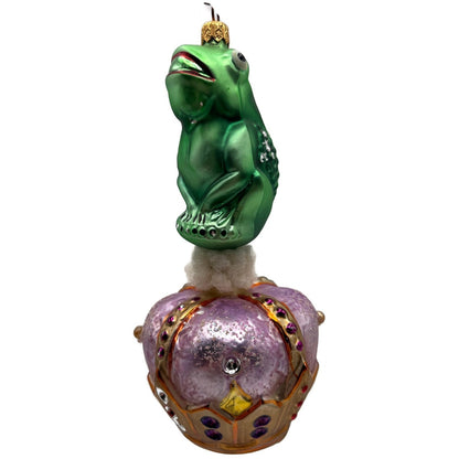 Christopher Radko Just A Kiss Away Frog Prince Christmas Tree Ornament 95-228-0