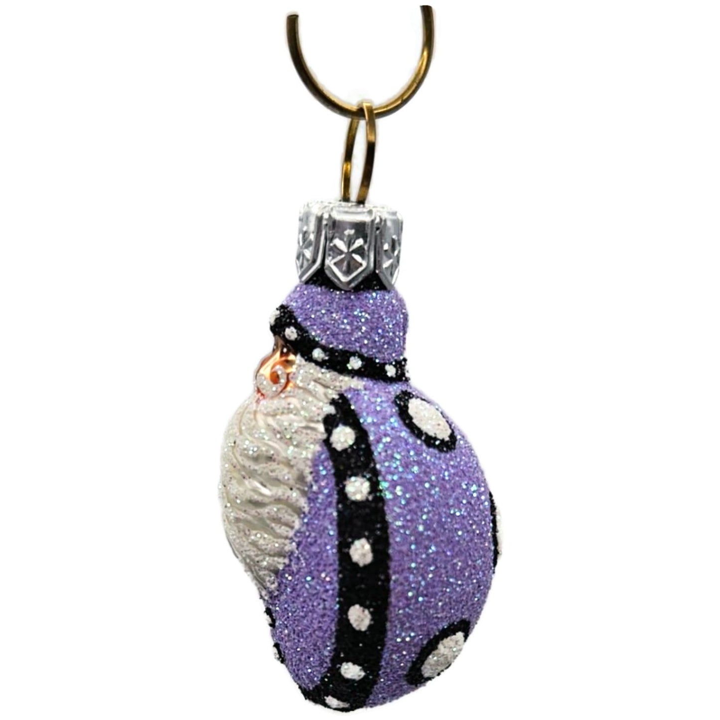 Patricia Breen Ladybug Noel Lavender Glittered Spring Christmas Ornament CATZ