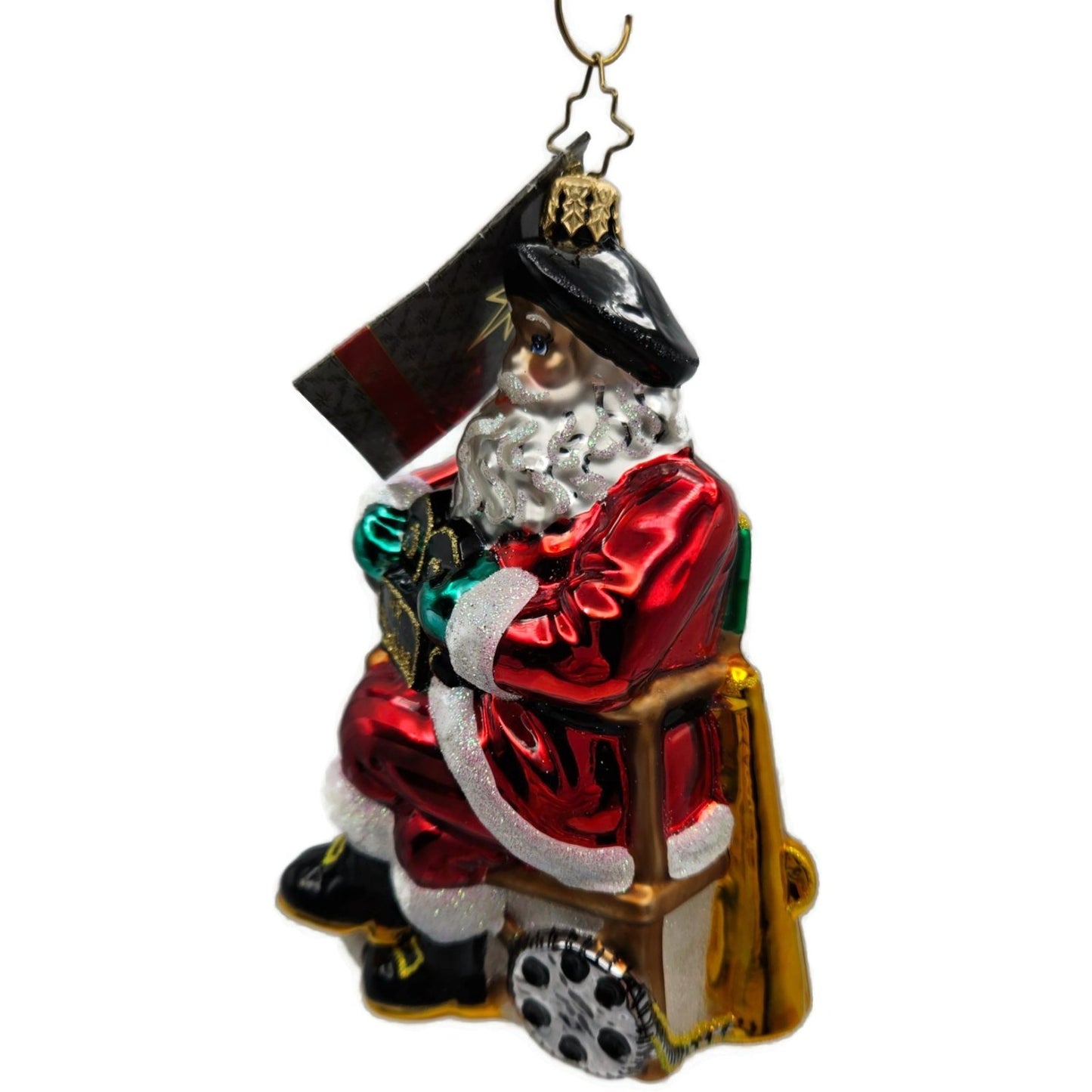 Christopher Radko Hollywood Ho Ho Ho Director Santa Christmas Ornament 1015283