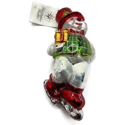 Christopher Radko Skater Dater Snowman Ice Skating Christmas Ornament 10-103-93