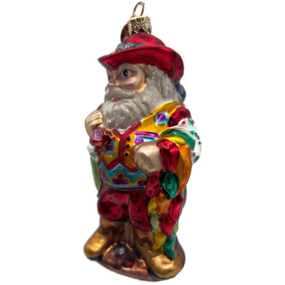 Christopher Radko Cowboy Santa Boots Christmas Tree Ornament Glass 00-QVC-2