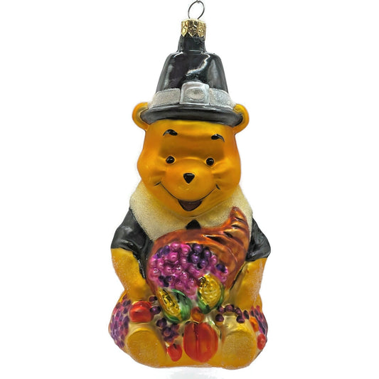 Christopher Radko Thanksgiving Pilgrim Winnie The Pooh Disney Christmas Ornament