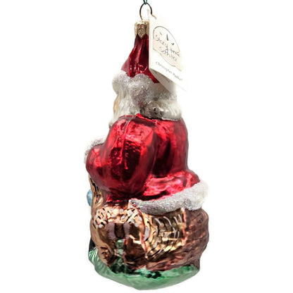 Christopher Radko Story Time Santa Claus Reindeer Christmas Ornament 95-0220
