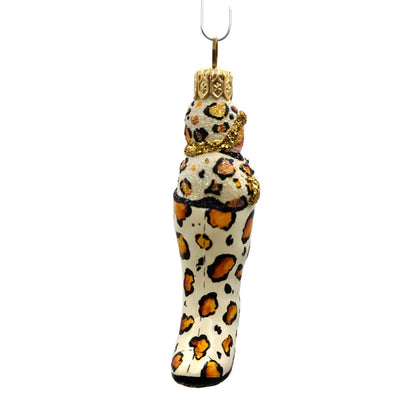 Patricia Breen Best Foot Forward Leopard Animal Christmas Tree Holiday Ornament