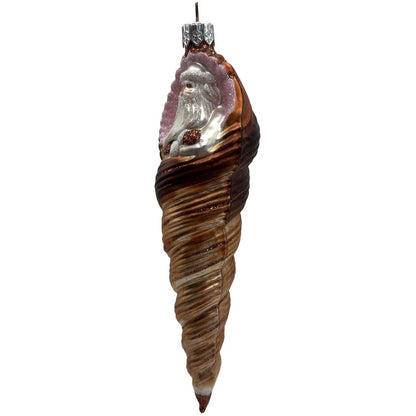 Patricia Breen Triton Santa Brown Seashell Nautical Christmas Tree Ornament