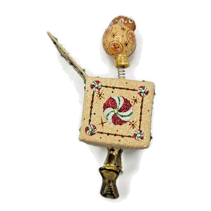 Patricia Breen Pop Goes the Chameleon Gingerbread Clip On Christmas Ornament
