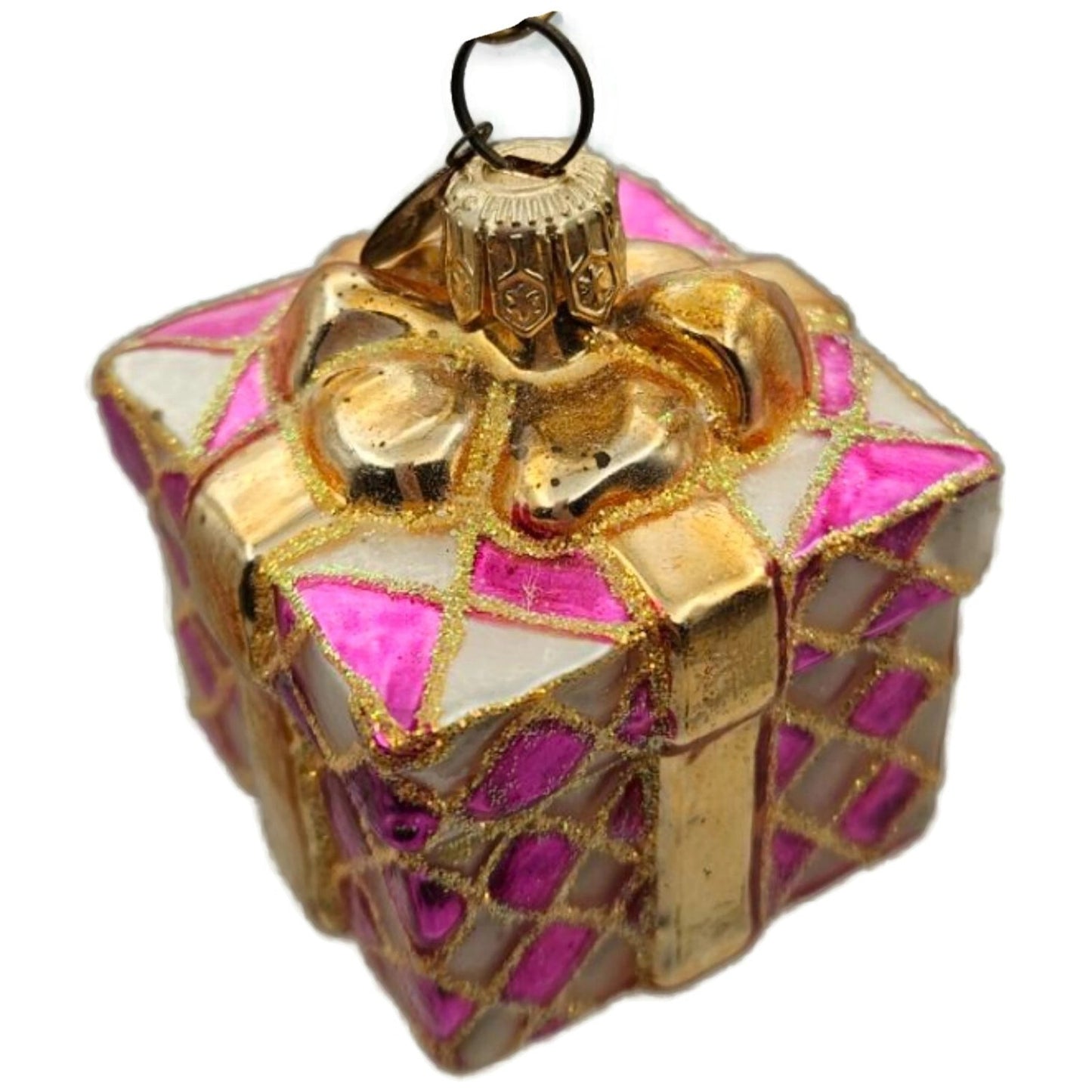 Christopher Radko Pretty Paper Gem Little Gems Pink Christmas Ornament 00-516-0