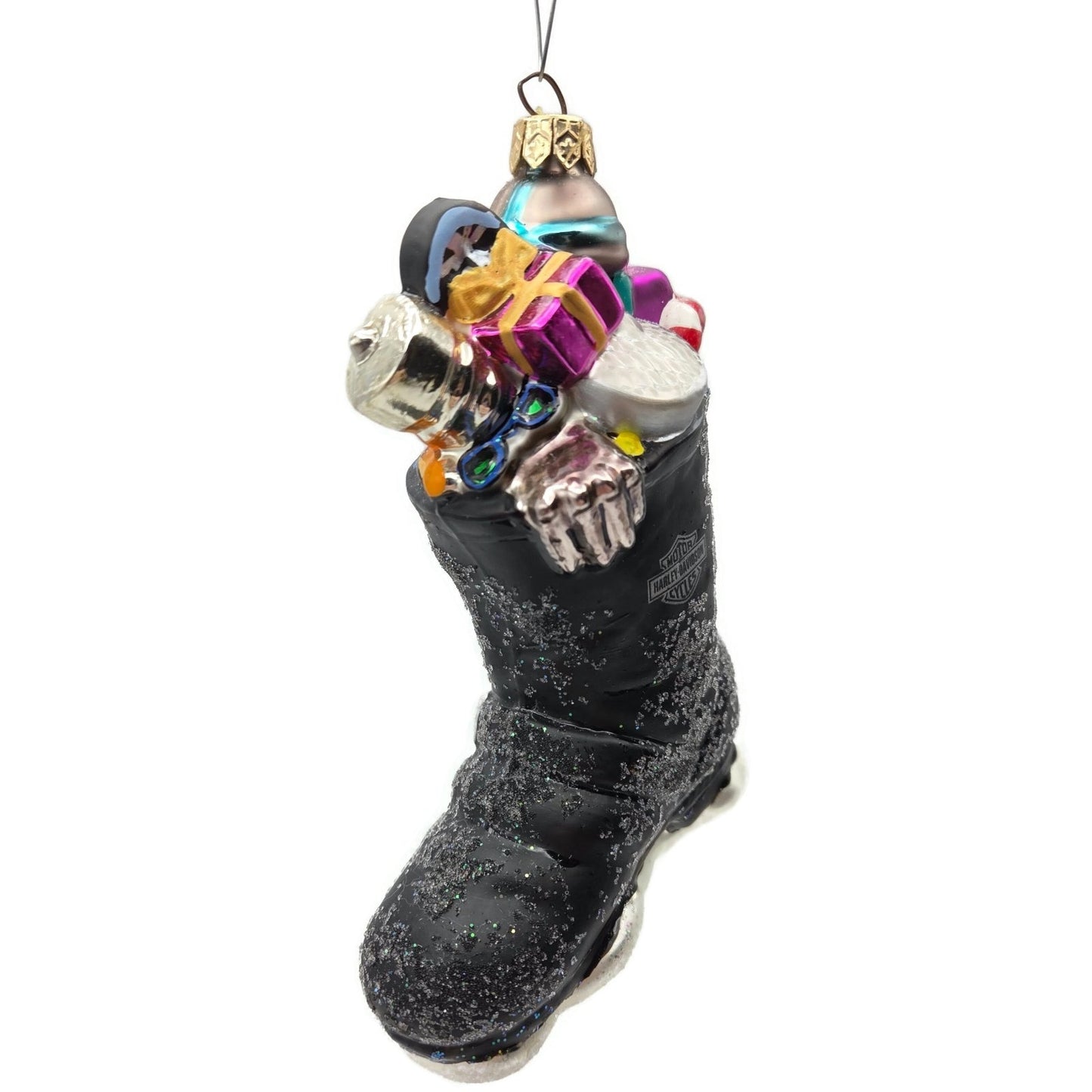 Christopher Radko Harley Davidson Biker Boot Glass Christmas Ornament 97-HAR-04