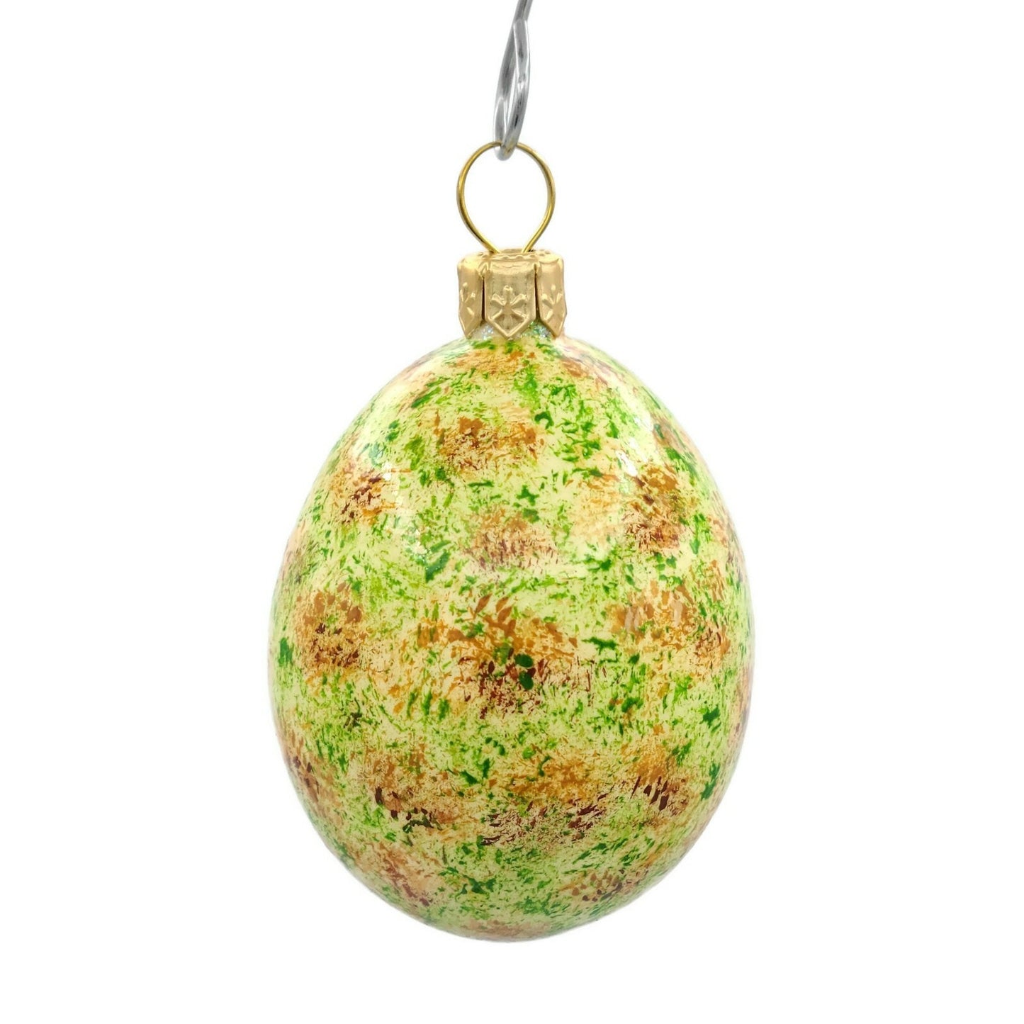 Patricia Breen Medium Egg Trio Artic Warbler Green Spring Easter Ornament Set