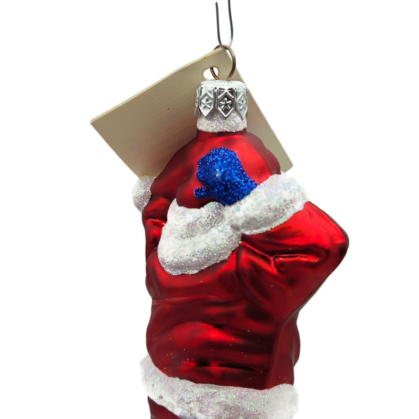 Patricia Breen Hold Onto Your Hat Red Santa Claus Christmas Holiday Ornament