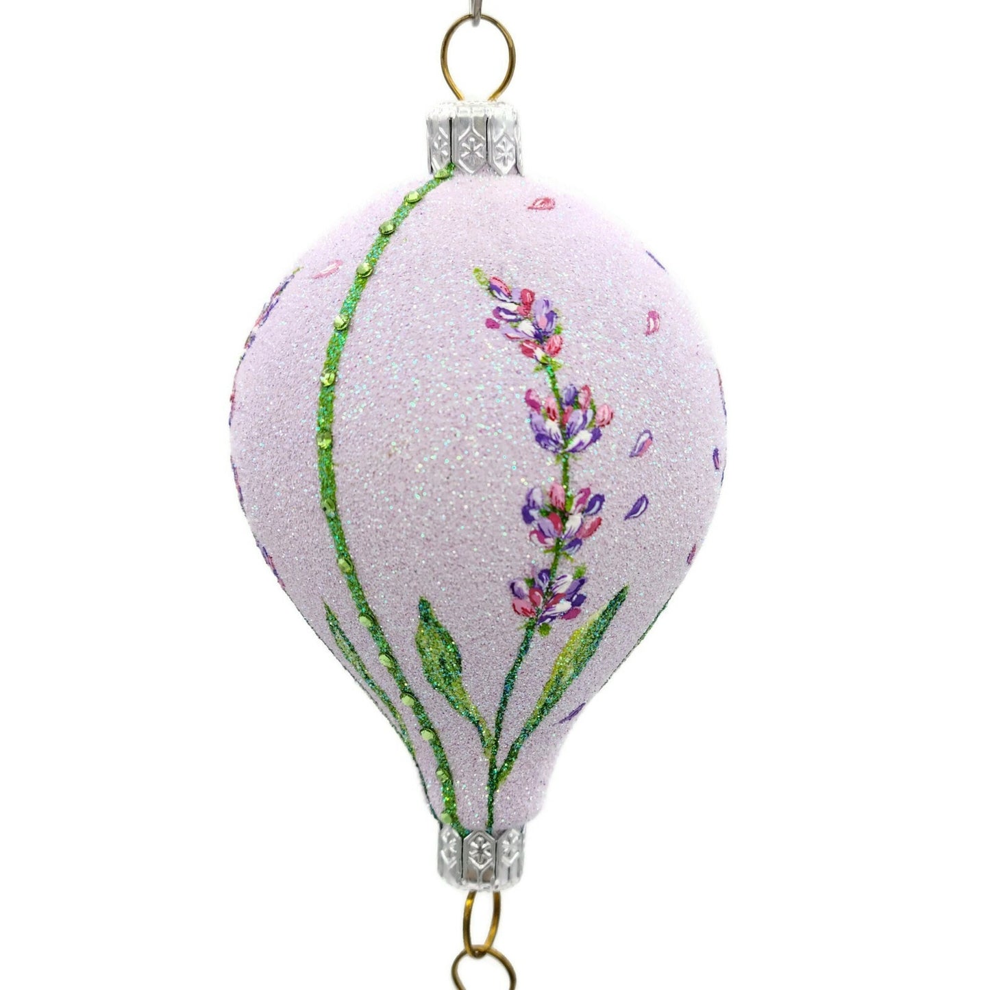 Patricia Breen Miniature Balloon Boy Lavender Floral Christmas Ornament 2783