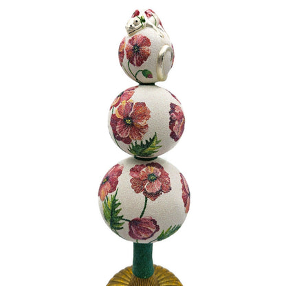 Patricia Breen Chameleon Finial Poppies Spring Christmas Holiday Tree Topper