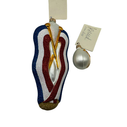 Patricia Breen Joan of Arc Pearl Halo Matte Egg 2 Part Christmas Tree Ornament