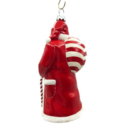 Patricia Breen Joyeux Noel Henri Red White Peppermint Stripe Christmas Ornament